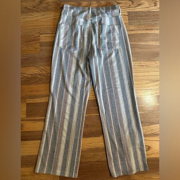 American Eagle Women’s Straight Striped Leg Pants, Stretch Knit, 6 Short - Picture 3 of 14